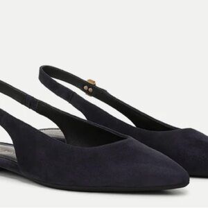 Veronica Beard Shina Navy Slingback Flats
